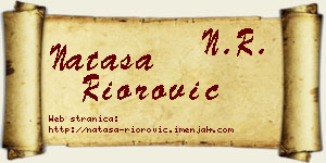 Nataša Riorović vizit kartica